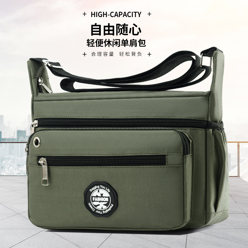 Nueva bolsa de hombre multicapa bolsa de tela bolsa de negocios ocio bolsa de entrega al aire libre mochila de hombro bolsa de negocios