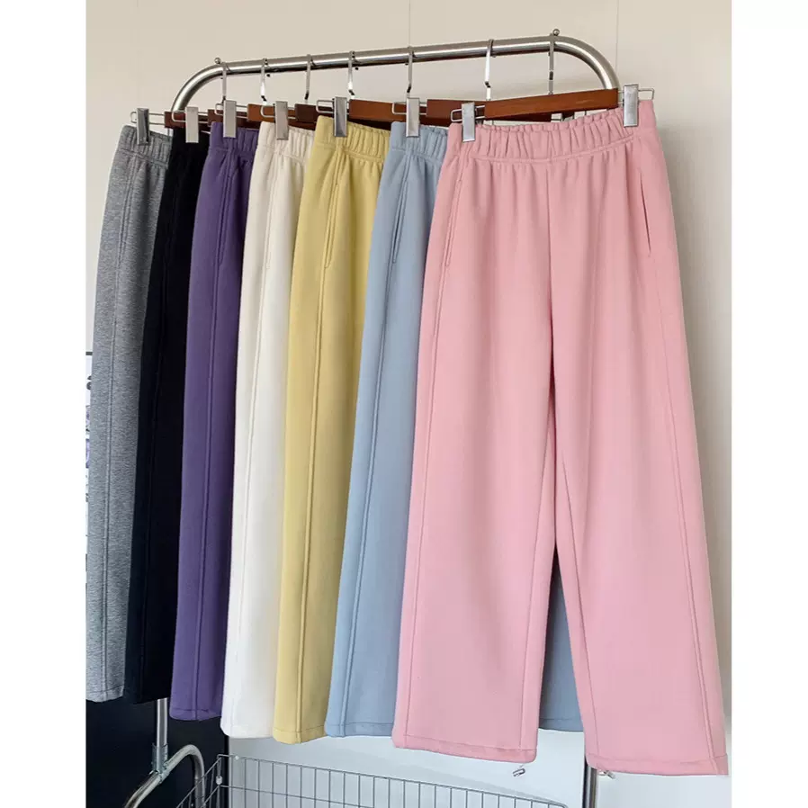 秋冬季新款裤子女加绒男女lulu同款卫裤束脚口宽松阔腿休闲运动裤