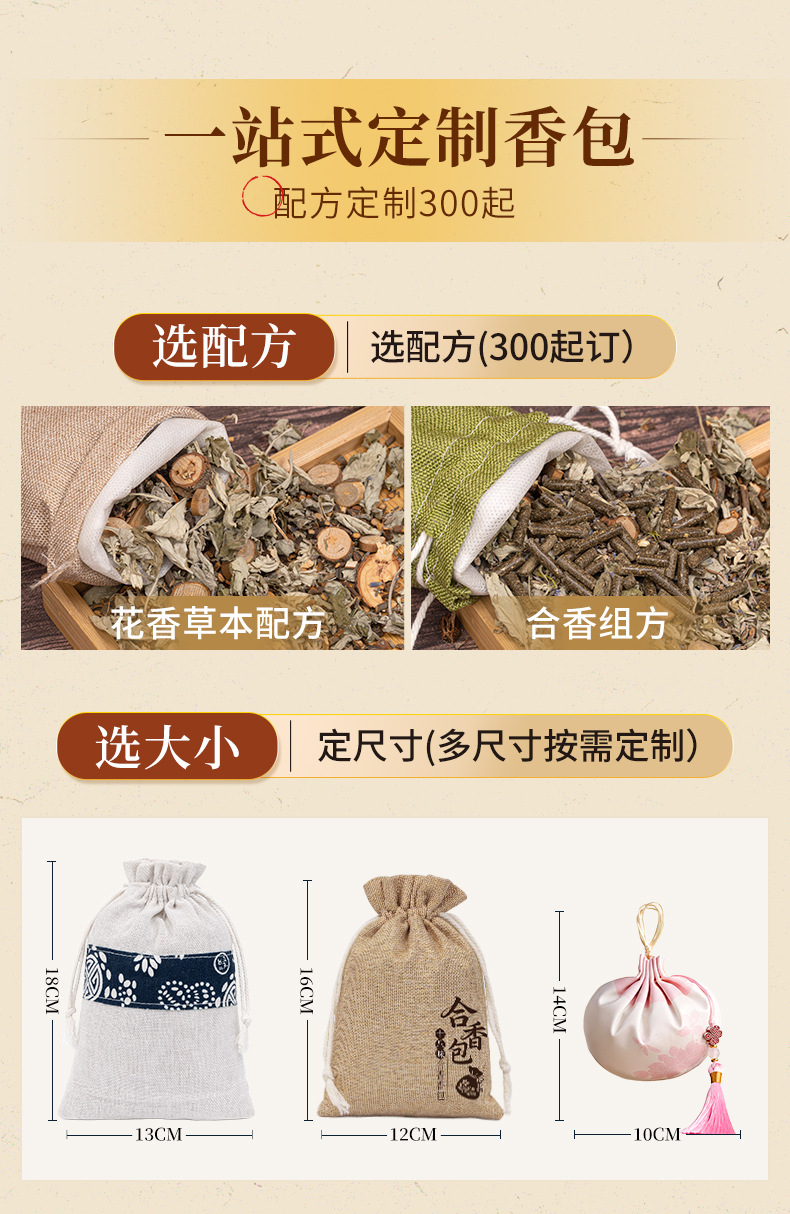 Herbal Mosquito Repellent Sachet Mugwort Lemongrass Fragrance Bag for Fresh Air and Restful Sleep overview