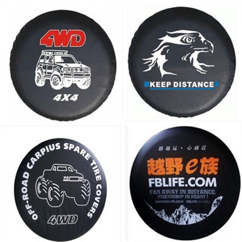 Car Tire Protective Cover Tire Dust Cover Oxford Cloth Spare Tire Cover Pvc Material Uv Colorful Printing One Piece Generation