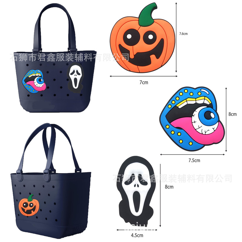Halloween Hole Bag Large Decorative Buckle Hole Shoe Flower Animal Borg Hole Bag Accessories Bogg Accessories Buckle