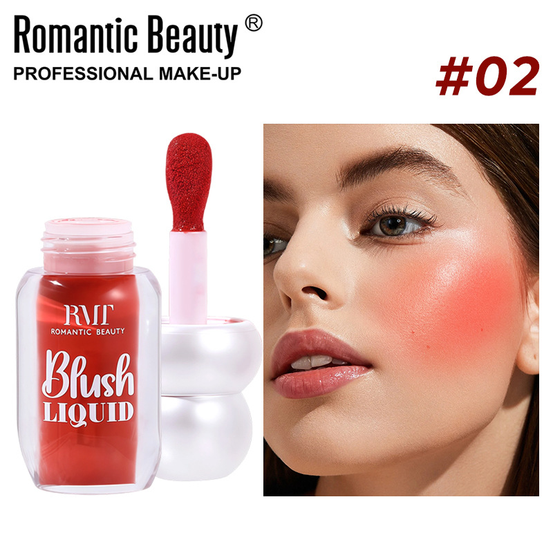 El blush líquido transfronterizo es un blush polivalente, un blush mate, un blush de color natural duradero.