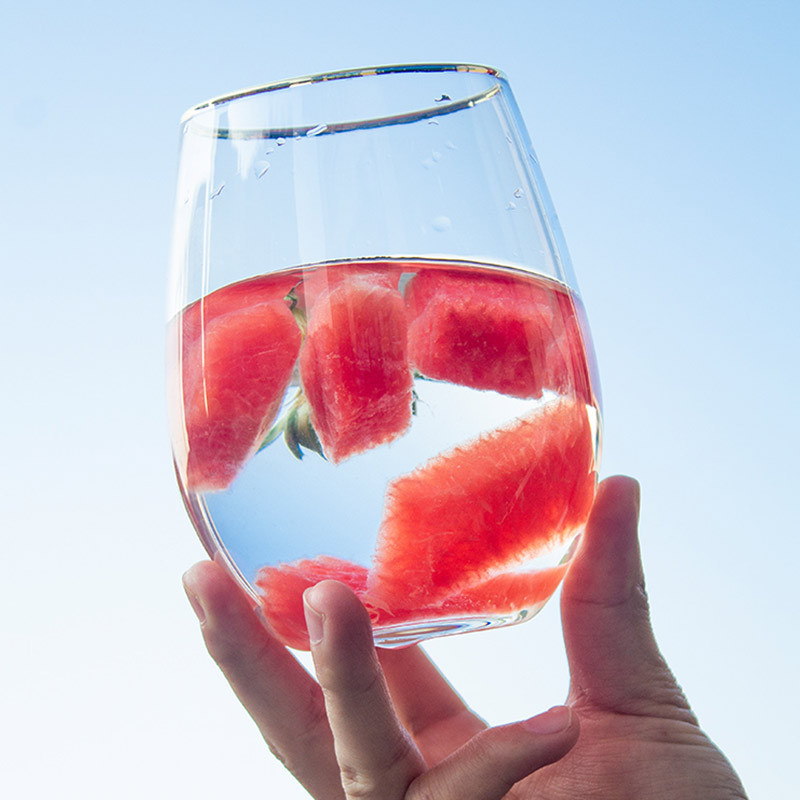 Gradiente colorido huevo taza de vidrio de alta apariencia taza de agua ins estilo hogar creativo red roja taza de moda