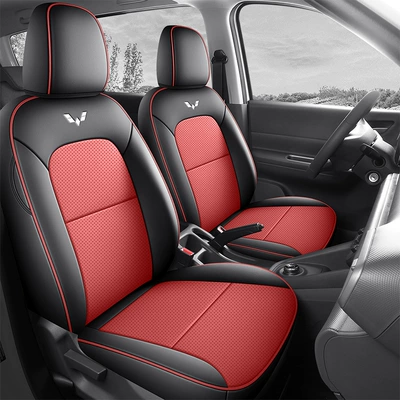 Modelə uyğun (Original) oturacaq örtükləri – Special Car Seat Cushion - two-seater-all-inclusive-standard-version-black-and-red-hongguang