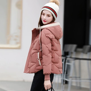 羽绒服女短款小个子2024年冬季女装新款白鸭绒款外套加工订制
