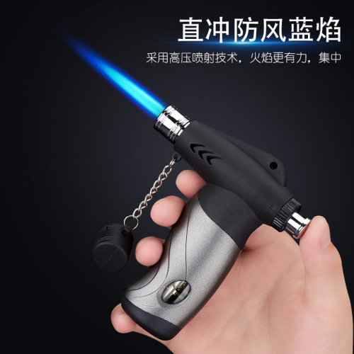 HL251 mini blue flame flame gun welding gun barbecue inflatable igniter outdoor windproof plastic lighter wholesale