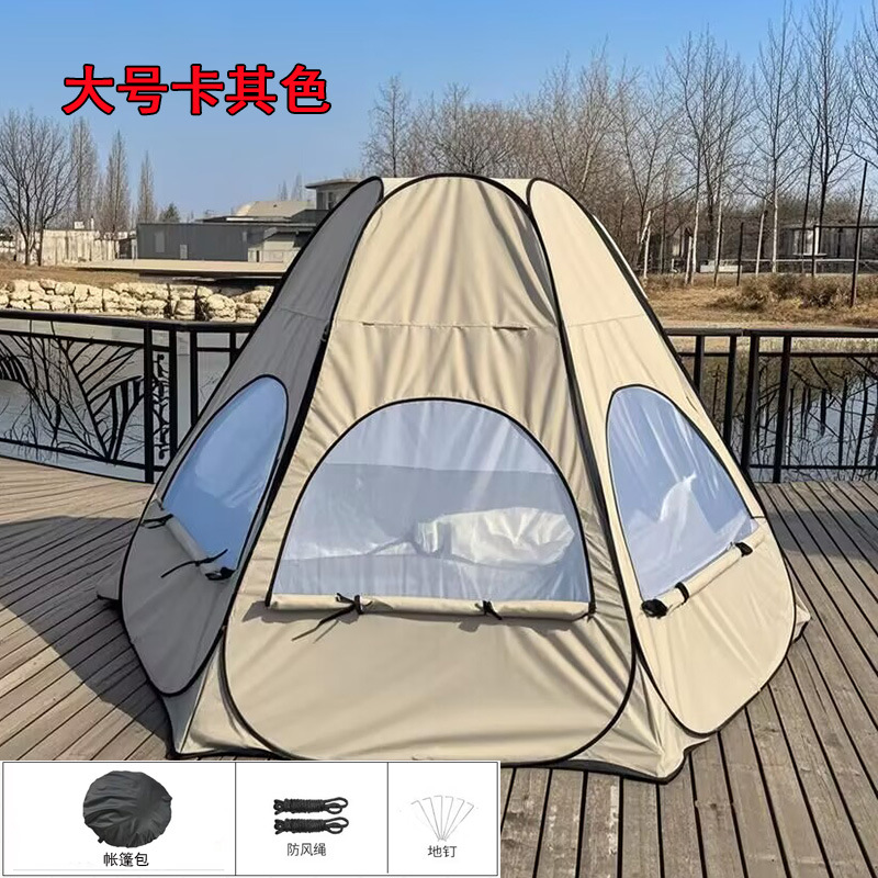 2~6인용 대형 육각형 텐트 [카키색상]