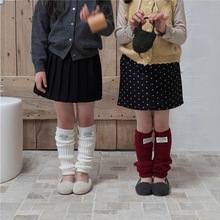 儿童袜套中大小女童宝宝复古贴布标韩范小腿护套公主风堆堆袜