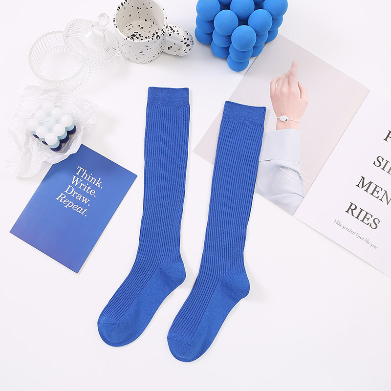 Calcetines de becerro de las mujeres ins medias de rayas de dos barras de moda primavera y otoño estilo universitario japonés JK calcetines altos de rodilla