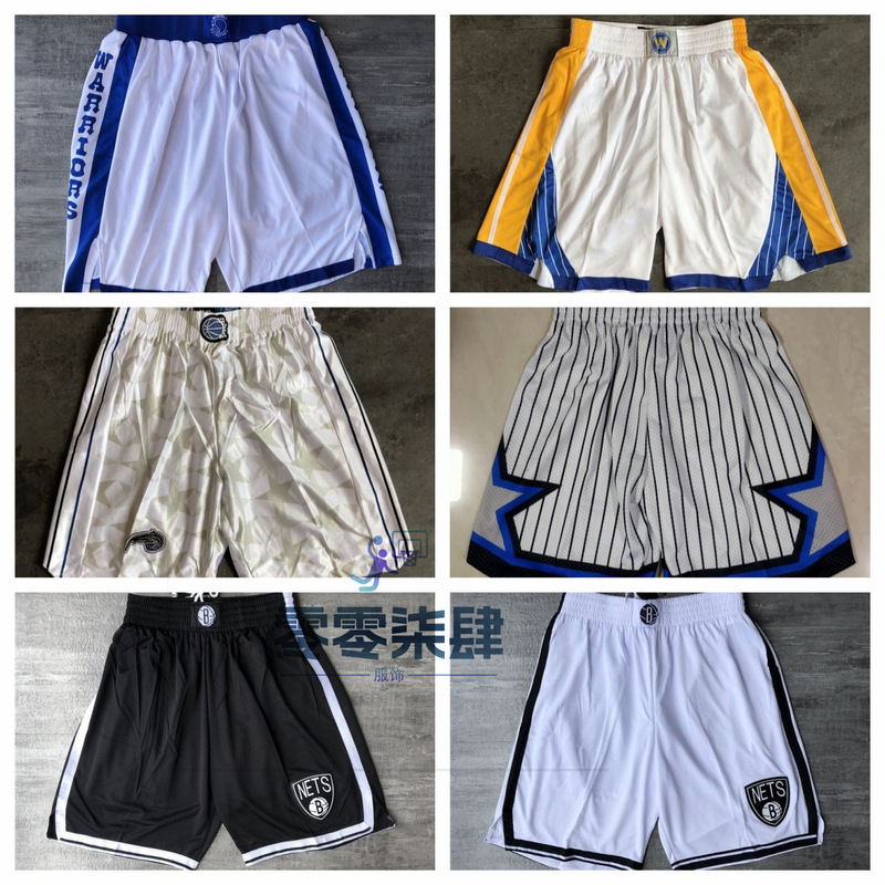 Basketball shorts embroidered spot on behalf of the magic net Warriors Dark Star mercerized black rose basketball pants cross border Basketball shorts embroidered spot on behalf of the magic net Warriors Dark Star mercerized black rose basketball pants cross border