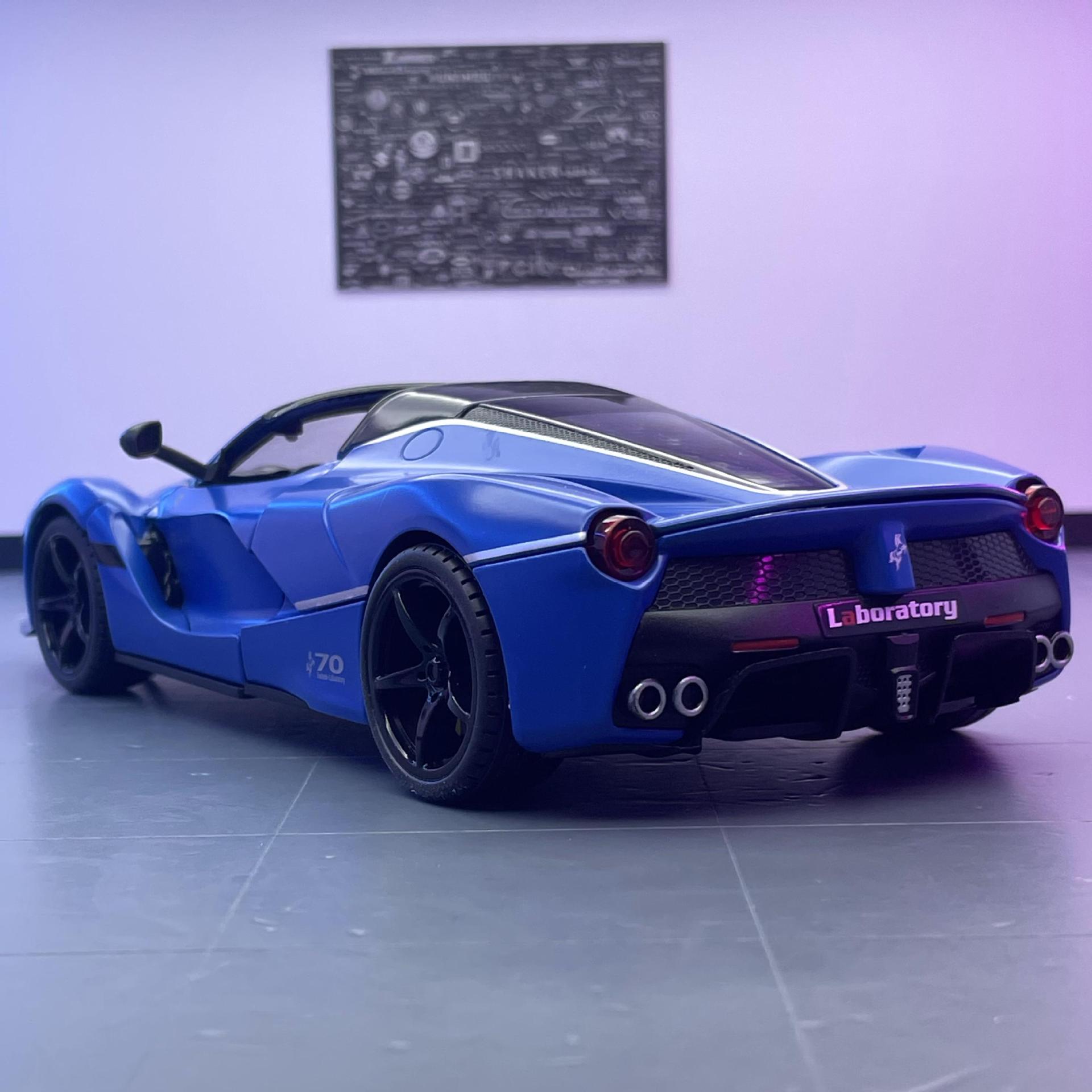 Modelo de coche de aleación Jiaye 1:22 Lafite convertible coche deportivo con sonido y luz Tire hacia atrás coche de juguete modelo de música colección de decoración