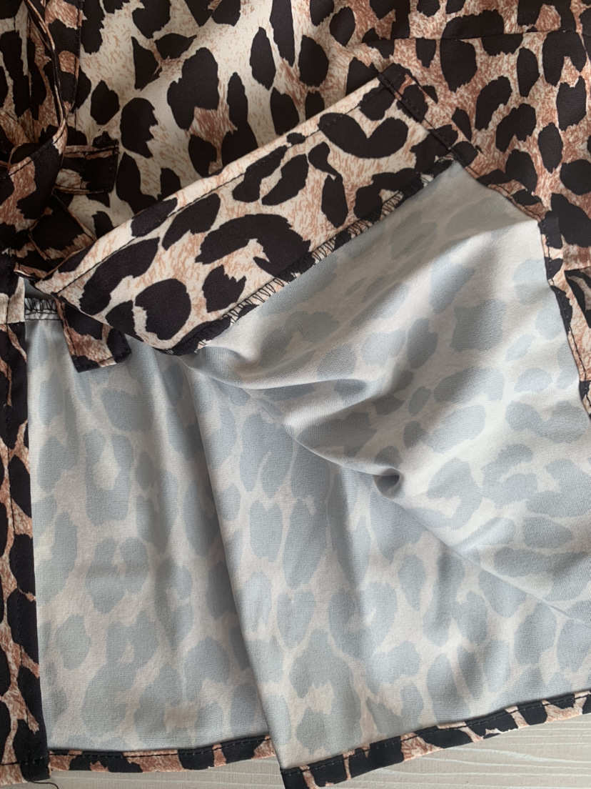 Frau Bluse Kurzarm Blusen Strassenmode Leopard display picture 7