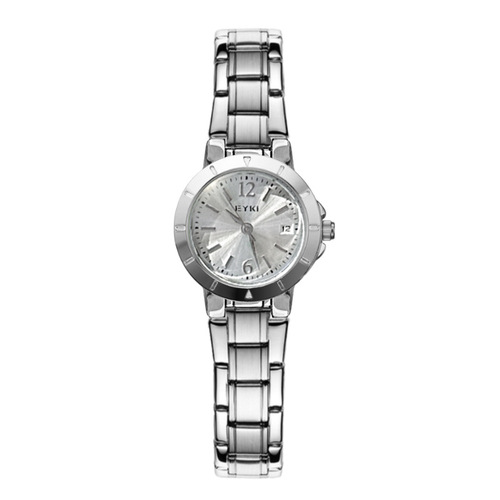 Aiqi's new student fashion temperament ladies watch commuter strap calendar niche light luxury casual steel strap quartz watch