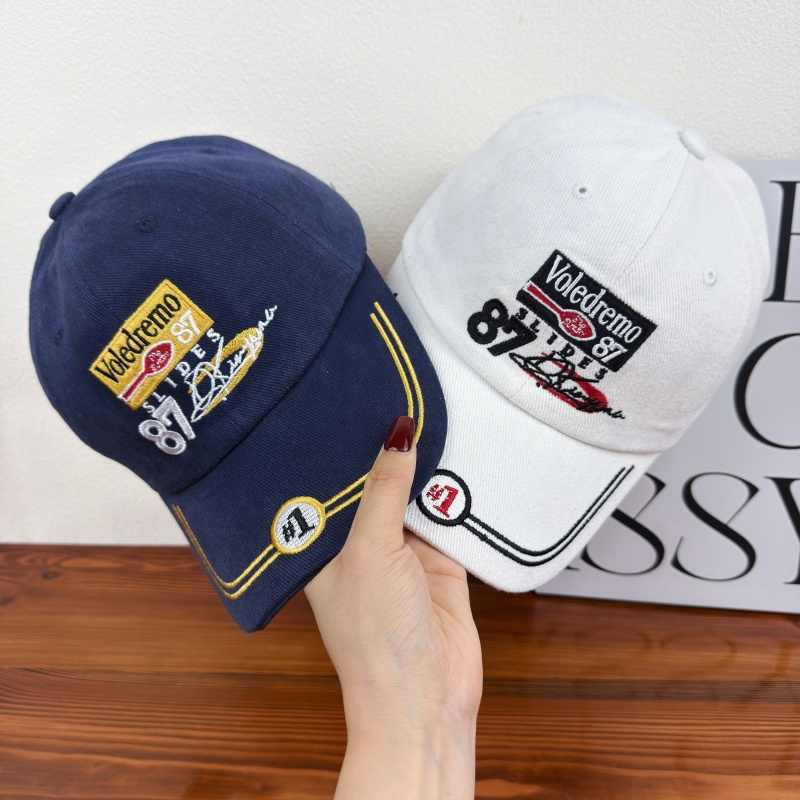 letras coreanas bordadas sombrero de béisbol mujer estilo retro americano sombrero blando sombrero de boca de pato hombre