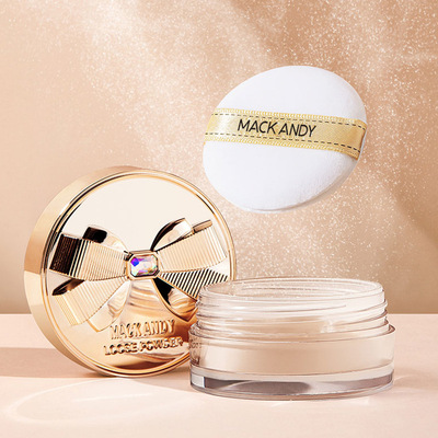 瑪可安迪蝴蝶結輕盈空氣定妝粉防水定妝持久隱形毛孔網紅平價散粉