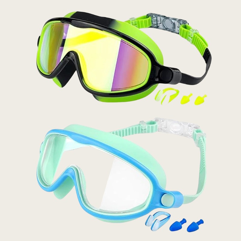 YL600A 어린이용 세트 위장 녹색 금도금 + 녹색 및 파란색(코 클립 + 귀마개 포함)