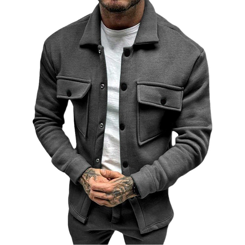 2023 transfronterizo Amazon invierno nuevos hombres de lana forrada chaqueta moda casual chaqueta de los hombres de moda de comercio exterior