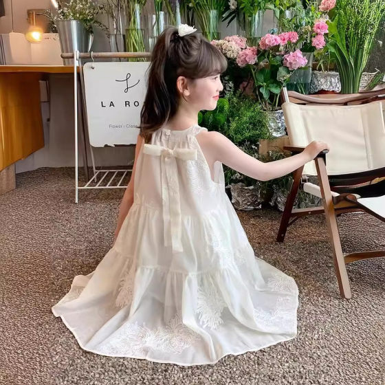 2024 Girl's Summer Princess Dress New Style Super Fairy Dress Little Girl's Summer Slip Skirt Children's Summer dress