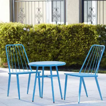 室内外户外露天庭院阳台休闲桌椅组合田园铁艺折叠桌椅组合