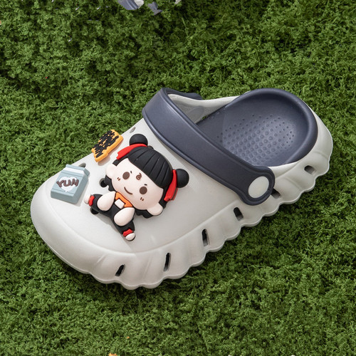 Mingya Nata Summer Children's Hollow Shoes Unisex Non-slip Slip-on Breathable Beach Sandals