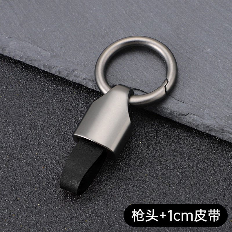 Productos transfronterizos llavero de coche de metal para hombres llavero personalizado de alta gama diseño de cuero ancho y estrecho adecuado para todos los modelos