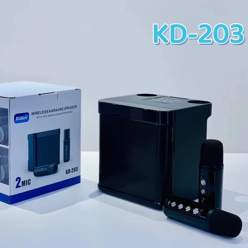 Cross-border hot 203 Bluetooth speaker all-in-one outdoor family party suit karaoke double microphone artifact wireless microphone