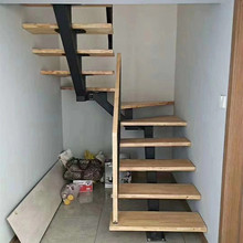 l型定制室内阁楼小户型单梁楼梯复式楼钢木楼梯户外楼梯