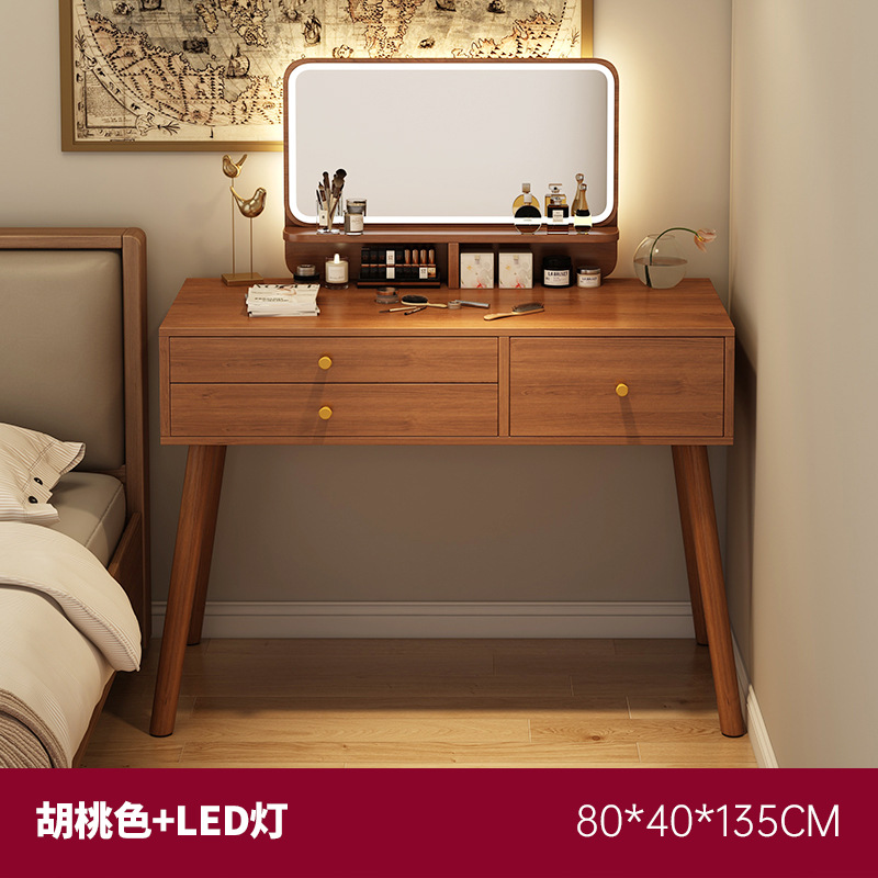 Nuevo estilo chino dormitorio moderno y simple 2025 nuevo lujo ligero de alta sensación de escritorio pequeño mesas de maquillaje en uno