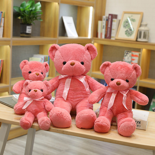 Colorful Teddy Bear Plush Toy Catch Doll Doll Cute Ribbon Bear Children's Doll Company Event Gift