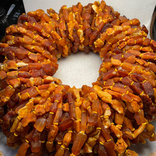 深圳松岗工厂直销 天然琥珀蜜蜡鸡油黄原石手串 高性价比 畅销款