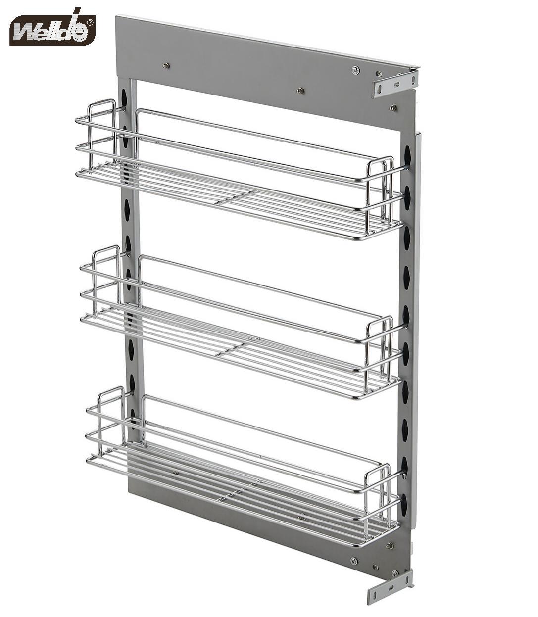 Welldo纬东 厨房地柜三层侧式拉篮橱柜抽屉式三层侧式收纳拉篮