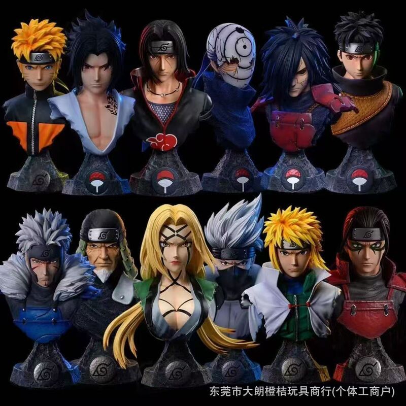 Naruto Bust Series Uchiha Madara Obito Sasuke Naruto Figure Bust Gk Model Ornament