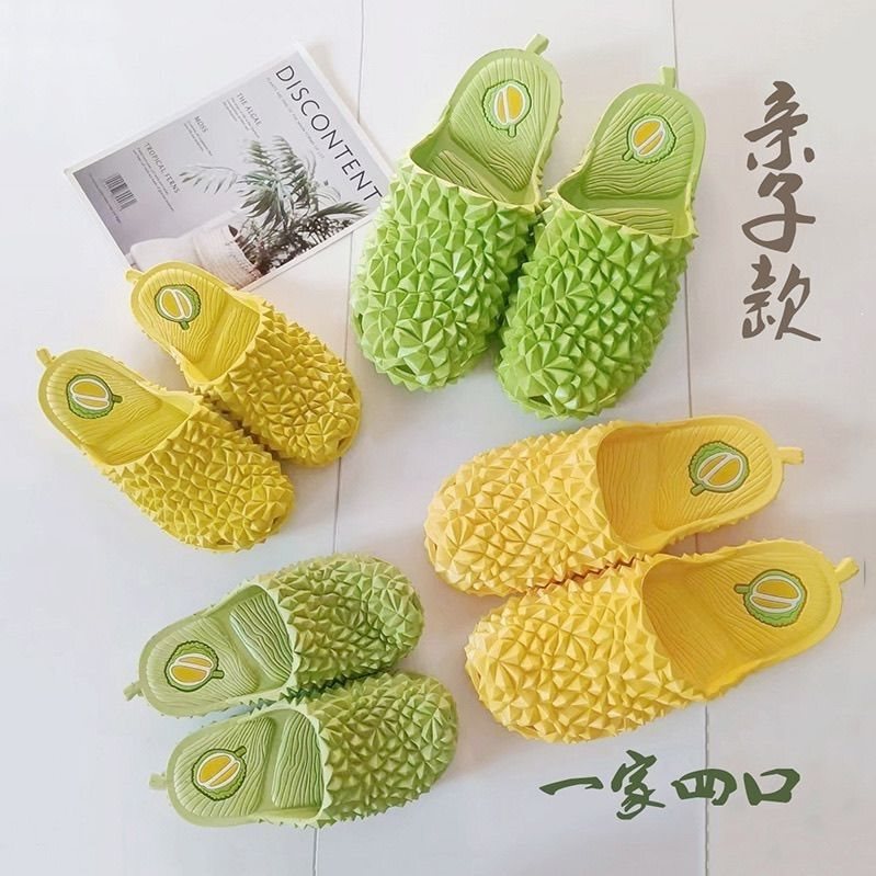 Vietnam's New Trendy Children's Durian Slippers, Outdoor Non-Slip and Wear-Resistant, Parent-Child Style, Creative Closed-Toe Shoes