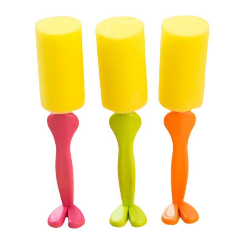 Caballero taza cepillo divertido dibujos animados vertical taza cepillo esponja limpieza profesional extendido