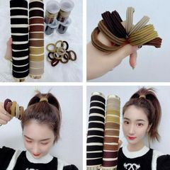 New 10-pack wide brim hair ties with thick terry loops, high elasticity braided hair ties, seamless hair bands