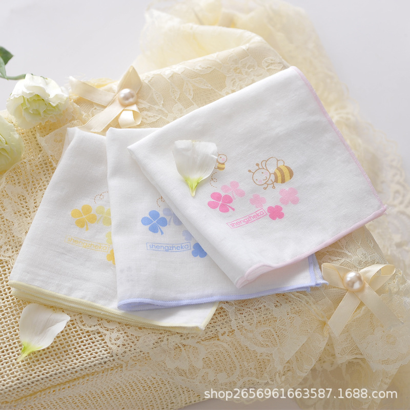 Pure Cotton Type a Gauze Saliva Towel Baby Towel Pure Cotton Baby Square Towel Newborn Handkerchief Toddler Handkerchief