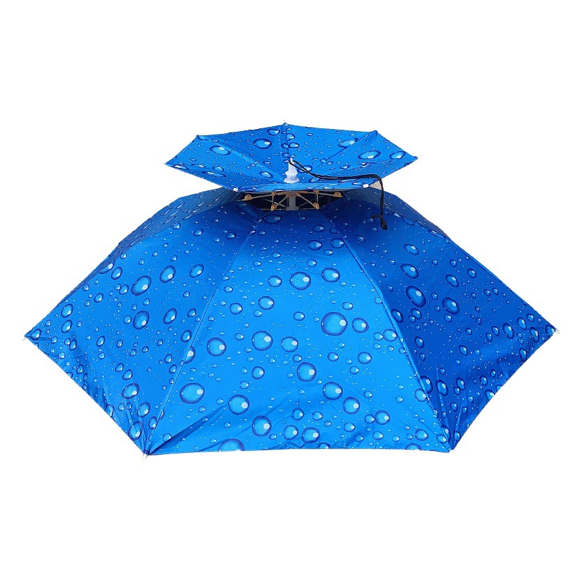 Venta directa de fábrica en stock al por mayor lluvia de verano y protección solar al aire libre pesca paraguas tapa té recogiendo saneamiento cabeza paraguas tapa