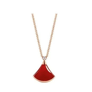 18K Gold Skirt Necklace Fan Diamond Clavicle Chain Necklace Color Gold Rose Gold Accessible Luxury Niche Pendant Necklace