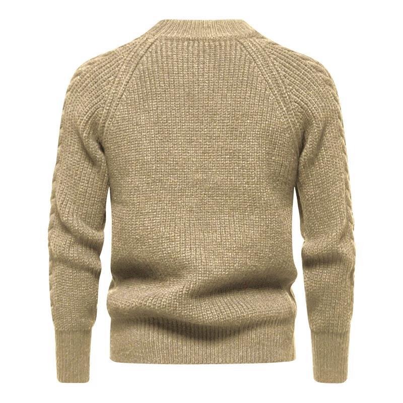Herren Wollpullover Mit Rundhalsausschnitt Für Herbst Winter_voghion.com