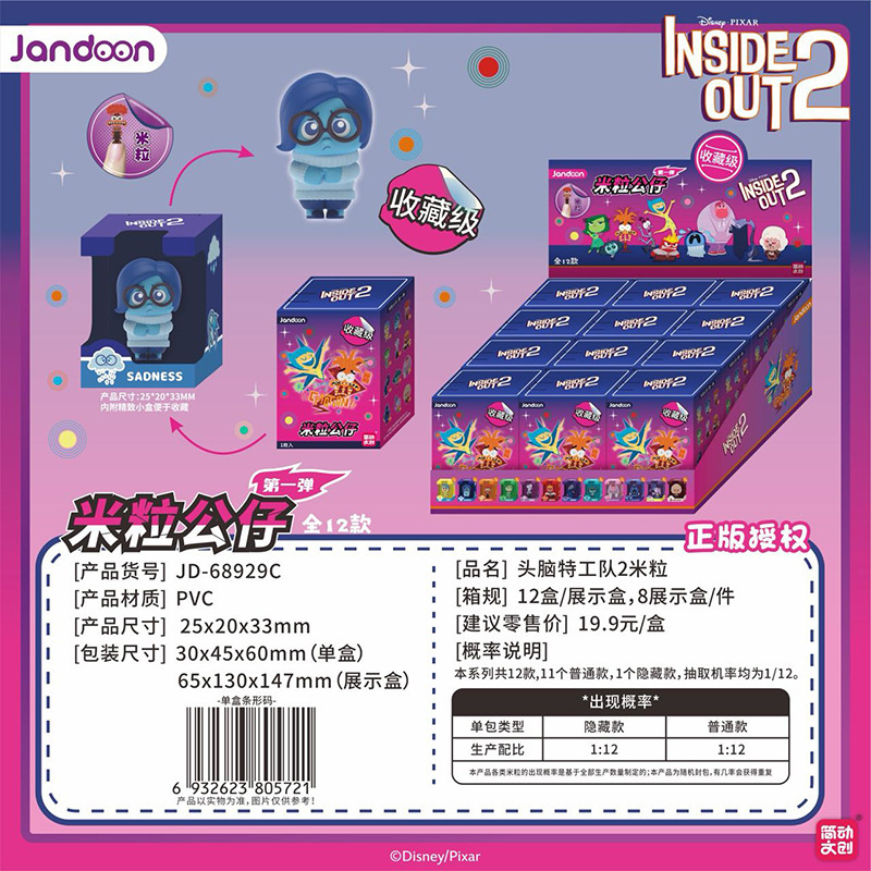 JANDOON头脑特工队2米粒公仔第1弹盲盒男女孩迷你手办摆件潮玩|undefined