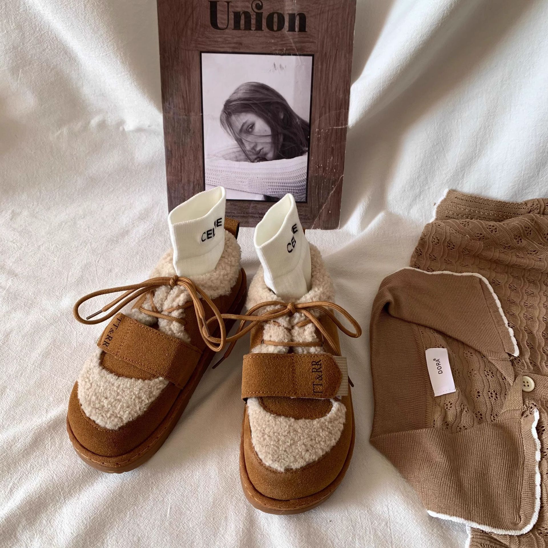 Stivali da neve donna invernali foderati caldi scarpe cotone_voghion.com