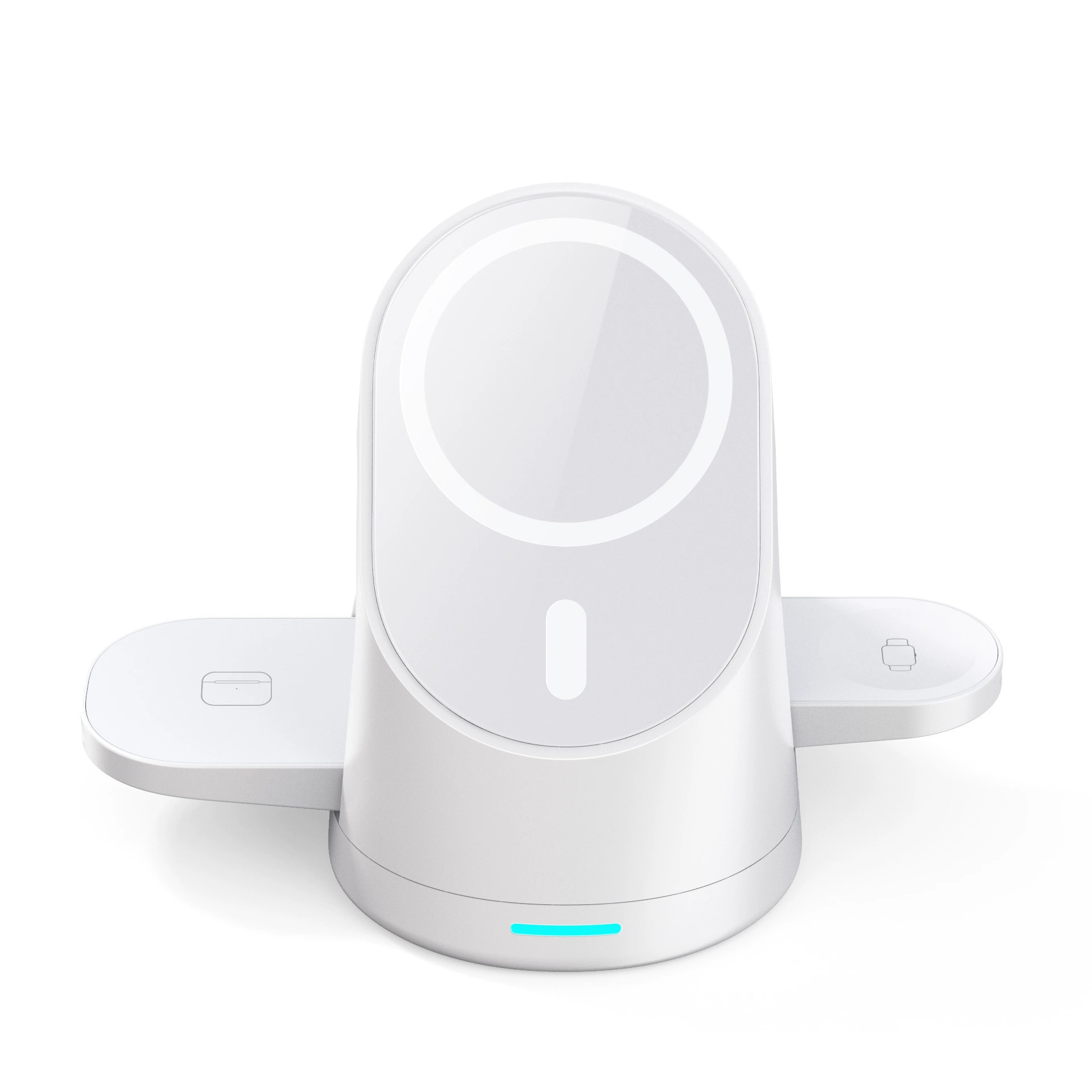 Magsafe магнитная беспроводная быстрая зарядка, подходит для iPhone/Apple Watch/AirPods, база для трёх устройств