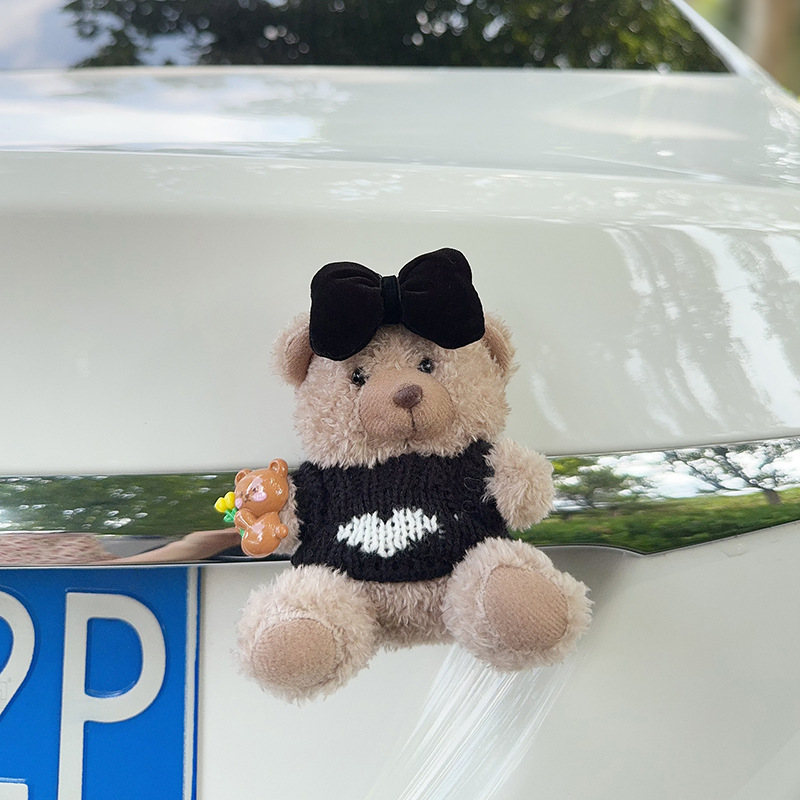 Colgante de cola de automóvil lindo peluche oso muñeca muñeca baúl de automóvil decoración de decoración de motocicleta eléctrica
