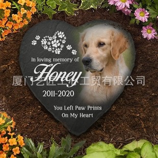 Cross-Border Popular Independent Station Amazon Pet Memorial Stone Gardening Card Stone Ornaments Customized