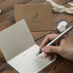 Retro Kraft Paper Graduation Season Greeting Card, Birthday & Gratitude Blessing Card, Mini Card, Holiday & Business Message Card with Envelope