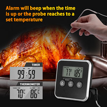 BBQ奶瓶溫度計計時器食物烤肉廚房肉類紅酒食品燒烤溫度計測溫計