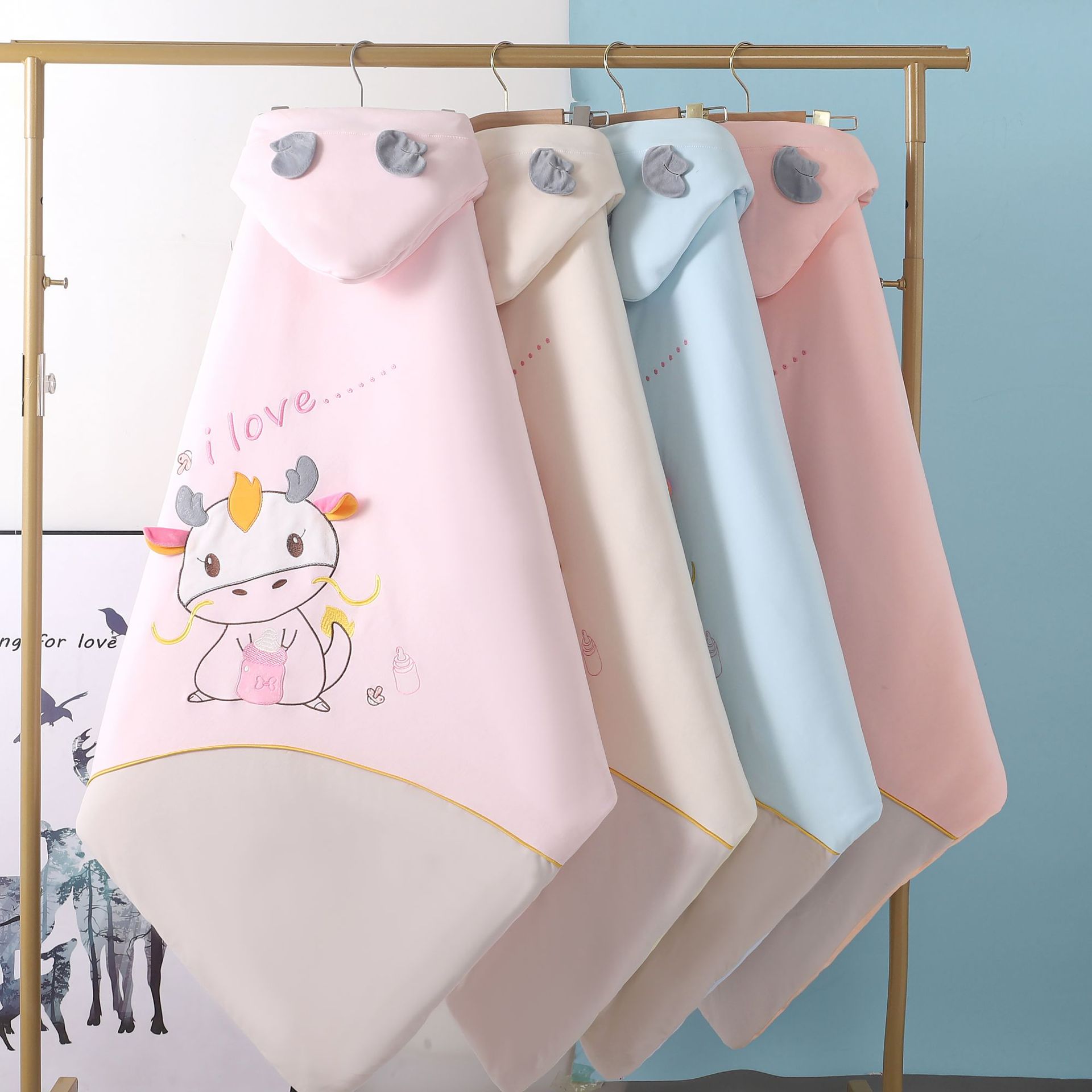 Peppa bear baby quilt newborn quilt baby blanket thickened winter double gall-removing quilt pure cotton quilt