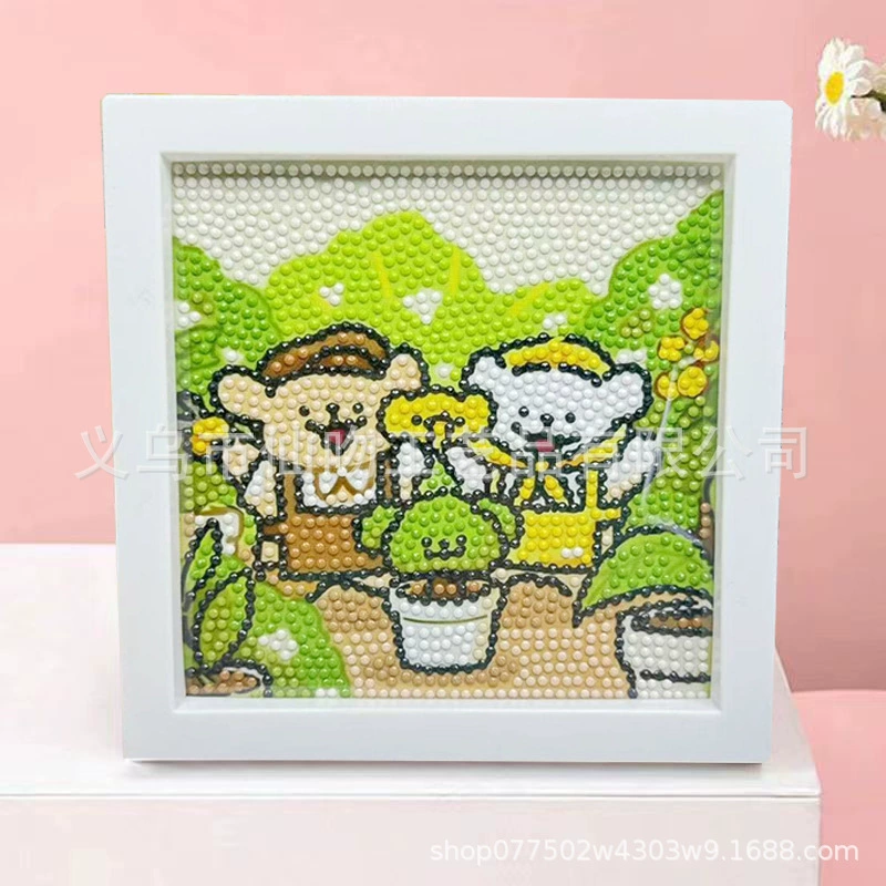 DIY-набор для алмазной мозаики 17×17 см, пластиковая рама, дизайн щенок, полный набор инструментов для кладки