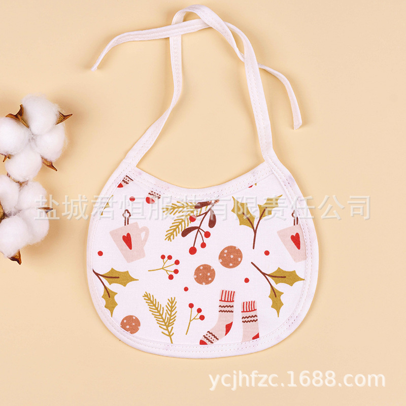 Bebé con cordones a prueba de agua babero recién nacido suministros bebé con cordones bebé babero de algodón