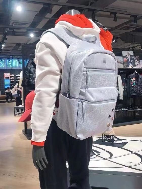 Cross-Border Flying Man 23 Multi-Label Badge Backpack for Men and Women, Student School Bag, Casual Sports Travel Bag, Trendy